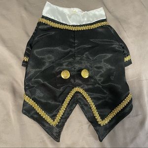 Dog outfit composer formal black gold white wear